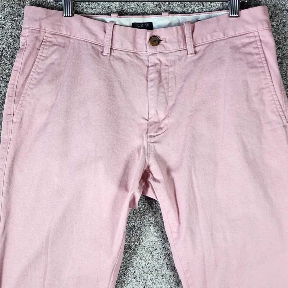 J.Crew Chino Pants Mens 32x34 Slim Flex Stretch Pink Excellent